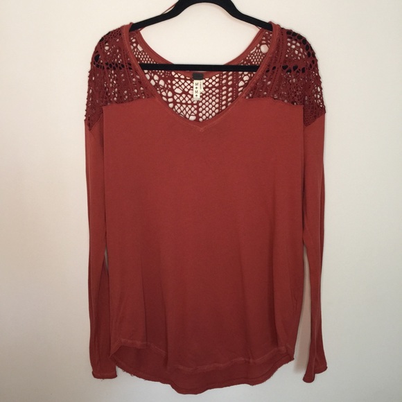 Free People Tops - Free People We The Free Lace Long Sleeve T-shirt